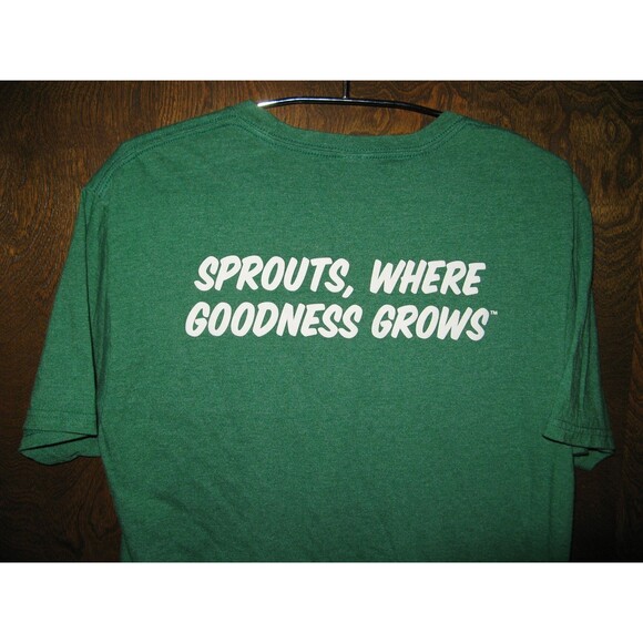 Sprouts Farmers Market Green Where Goodness Grows Employee Shirt Size M - Picture 3 of 3
